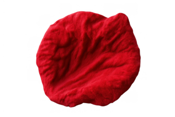 Red rose petal floating, symbolizing love, romance, passion, beauty, and emotional connection, transparent background