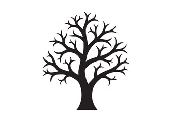 Obraz premium Abstract tree icon, Abstract tree silhouette vector