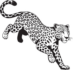 Leopard pouncing svg