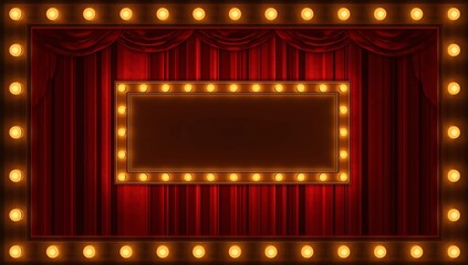 3D realistic stage curtain background with copy space. Illustration design template for image presentation. New product release concept