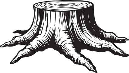 Tree stump clipart a general sherman tree stum vector illustration 