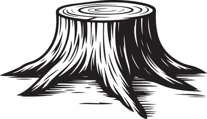Tree stump clipart a general sherman tree stum vector illustration 