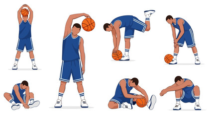 Athlete Performing Warm up Exercises with a Ball Before Sports Training