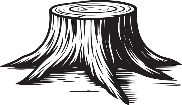 Tree stump clipart a general sherman tree stum vector illustration 