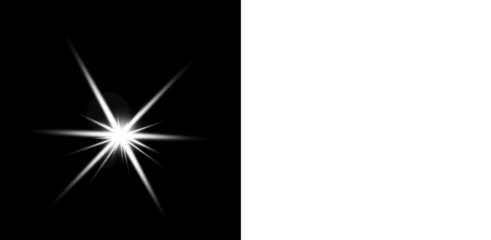 Isolated White Starburst Lens Flare: Bright Light Glow Effect Overlay for Dark and Light Backgrounds ,Isolated White Starburst Lens Flare