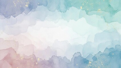 幻想的でカラフルな水彩テクスチャ背景：パステルカラーの抽象的な壁紙