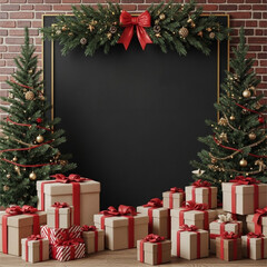 christmas tree with gift boxes