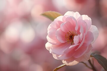 Obraz premium Pink blossom background, Abstract big flower, Beautiful flower for backgroud