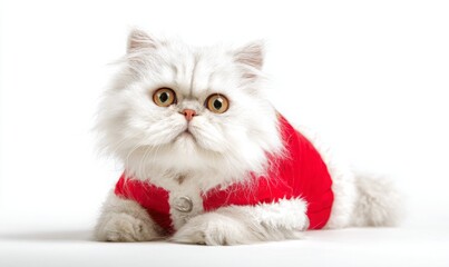 cat wearing Santa costume