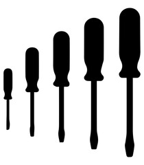 Screwdriver Set Silhouette Icon