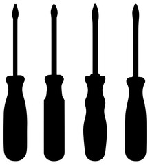 Screwdriver Set Silhouette Icon