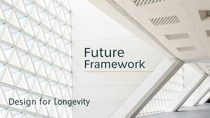 Modern architectural design featuring abstract geometric patterns and clean lines for future-oriented concepts and ideas