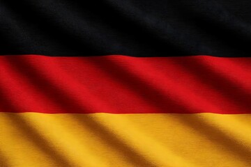 Close up full framed wave Germany fabric flag background