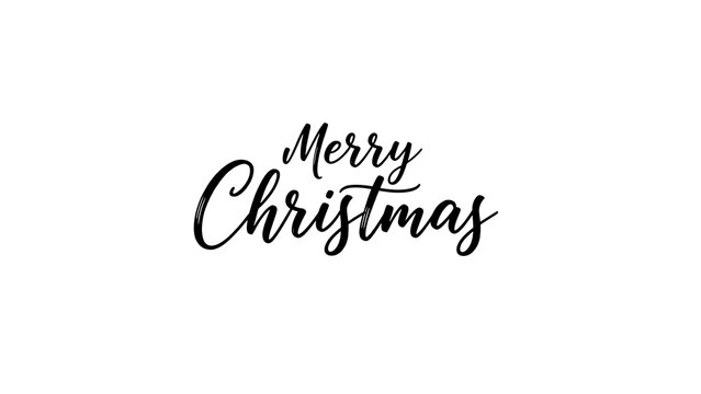 Merry Christmas handwritten script text on white background Keywords: Merry Christmas