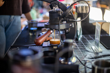 Sustainable Coffee in the Local Market: Human and Nature Power Transparent Coffee Cups Reflect Responsible Consumption Culture Green Baristas: One Drink Reduces Your Carbon Footprint