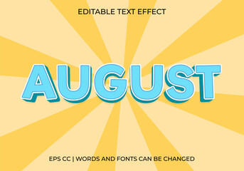 Editable August Text Effect