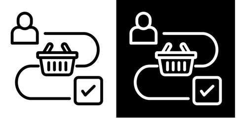 Customer Journey  Icon Set White Style Collection