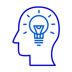 Fototapeta premium Head Lightbulb Creative Thinking