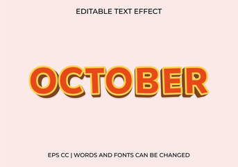 Editable October Text Effect
