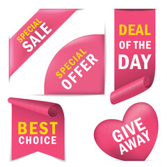 Love valentine's day, woman 's day sale, discount. banner, tag,  in pink concepts. vectors illustration