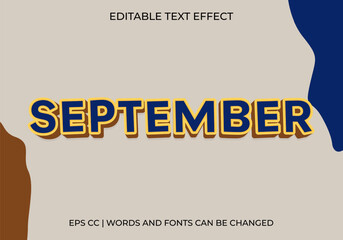 Editable September Text Effect