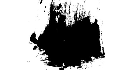 black brush strokes on a white background creating an abstract and textured visual element Minimal Art for Design.