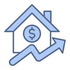 Price Increase Blue Icon