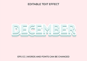 Editable December Text Effect