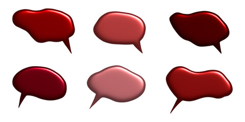 3d speech bubble Blank empty message box Textbox frame for banners, price tags, stickers, design