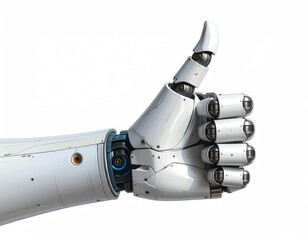Robotic hand gives thumbs up