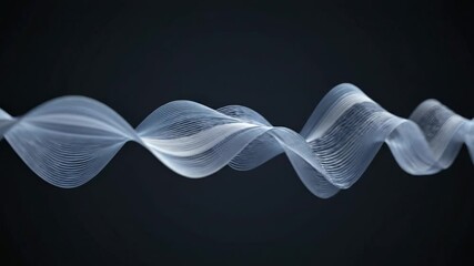 Futuristic digital wave visualization representing data flow, a modern abstract background design - Powered by Adobe