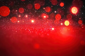 Red background with shiny stars and glowing particles for romantic digital scenes