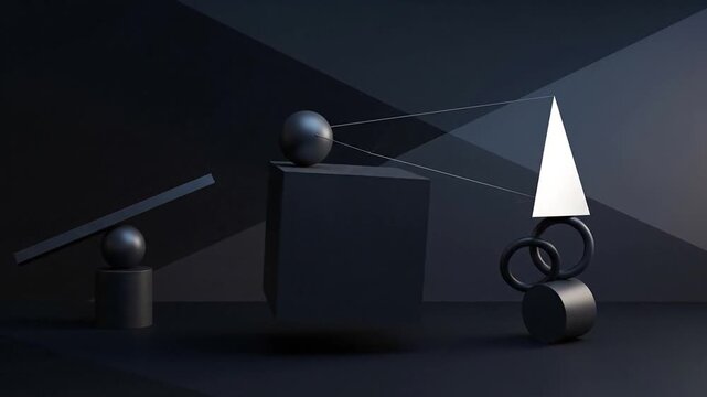 Dynamic angular gradients with equilibrium shapes bring balance and dimension