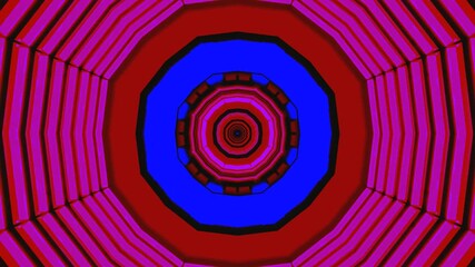 Seamless loop of colorful tunnel video vj loop screensaver creating engaging visual experience
