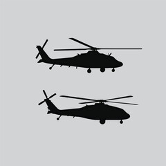 Fototapeta premium Black color helicopter unique design