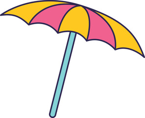 Obraz premium Summer Umbrella Beach Element 
