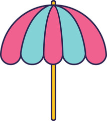Summer Umbrella Beach Element 