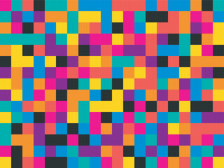 Seamless Colorful Geometric Pixelated Mosaic Pattern Abstract Background Texture for Digital Design