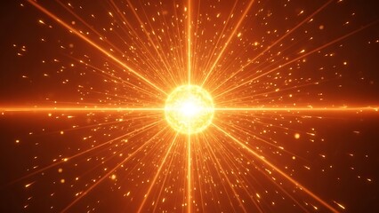 Naklejka premium Brilliant Abstract Starburst of Light and Particles emanating from a bright center, creating a sense of energy and motion