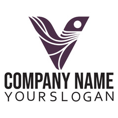 Obraz premium Generic V letter logo vector file concept for modern digital design projects