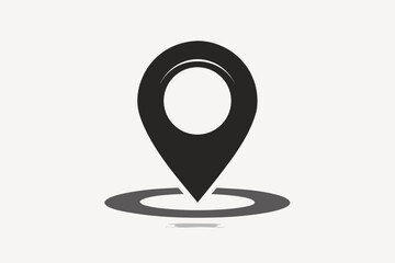3d vector map pointer icon with glossy round button design