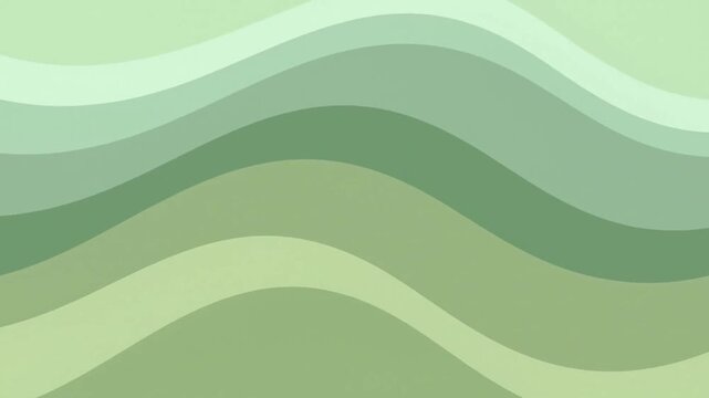 Gentle pastel green abstract waves create a fresh, organic, mellow moving background