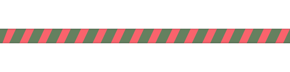 Festive Christmas Striped Ribbon Banner &ndash; Holiday Decorative Element for Greeting Cards and Social Media Posts, Isolated on Transparent Background