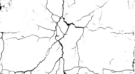 Cracks on the concrete wall. Broken and grated urban street wall construction