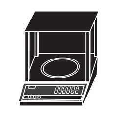 analytical balance laboratory glyph icon