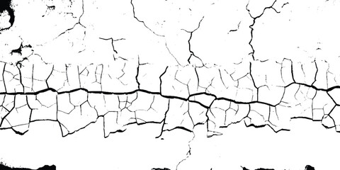 Background with cracks on the wall. Texture for overlay. Cracks isolated on a white background.