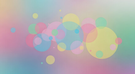 A vibrant collection of soft pastel colored circular bubbles.