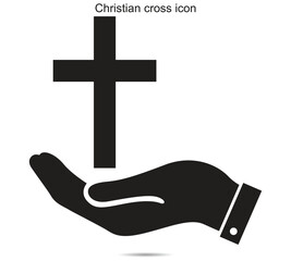 Christian cross icon
