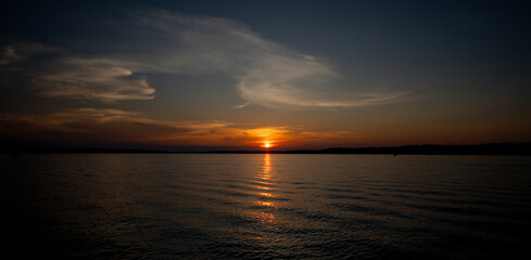 A gorgeous sunset vista over Lake Gaston, North Carolina.
