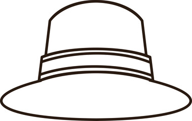 A farmer's hat is shown in the line drawing.